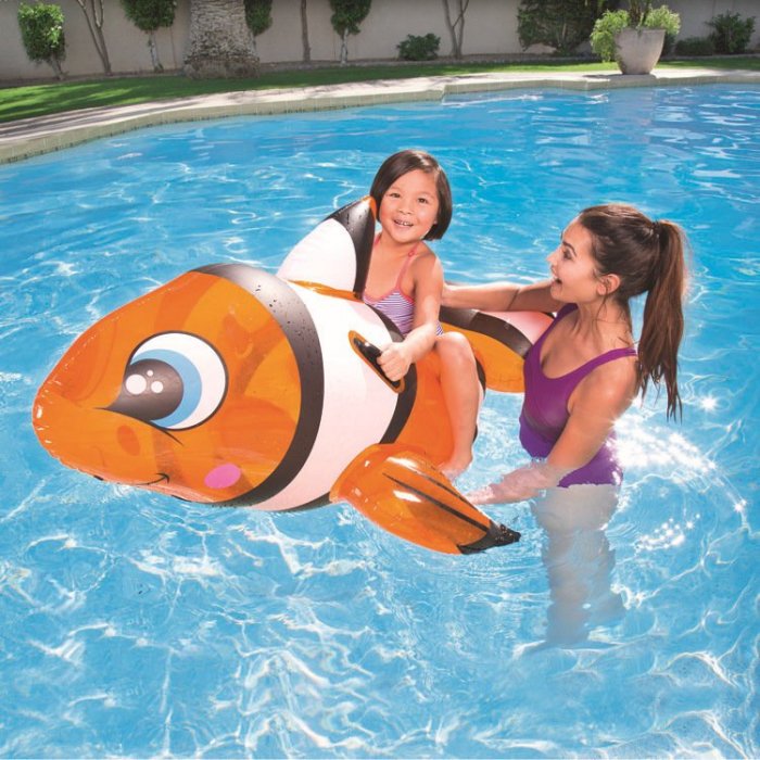 BESTWAY 41088小丑魚水上坐騎 兒童游泳 尼莫 安全無毒 好收納 泳池派對 網美必備